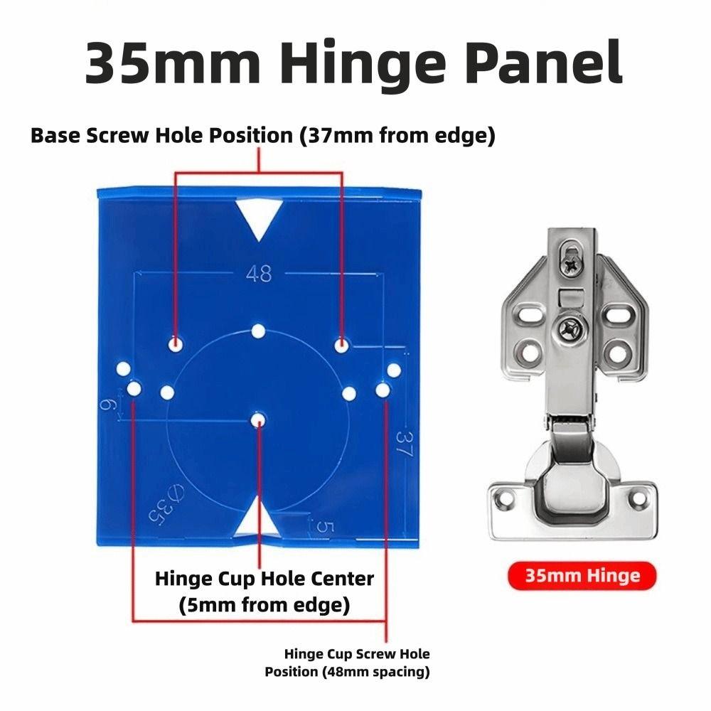 ABS Hinge Drilling Locator Blue Installation Auxiliary Tool Install Positioning Tool  Woodworking