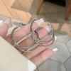New Trend Women's Hoop Earrings Rhinestone Twisted Circle Round Big Exaggerated Loop Earrings Punk Hiphop Female Ear Jewelry