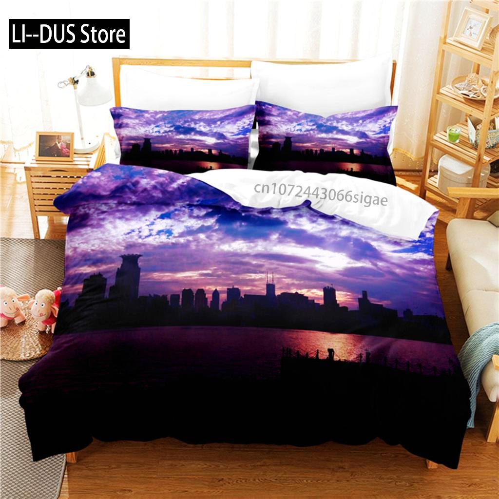 Sunset Bedding Set Duvet Cover Set 3d Bedding Digital Printing Queen Size Bedding Set Fashion Design