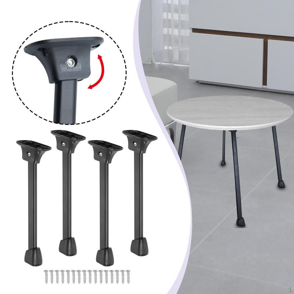 4 Pieces Folding Table Legs Bed Laptop Desk Feet Furniture Accessories DIY