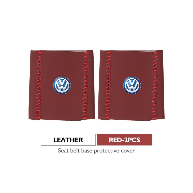 Leather Car Seat Belt Buckle Cover Protective Anti-Scratch Clip For Volkswagen VW Passat Golf 4 5 6 Tiguan Polo Scirocco Jetta zh9
