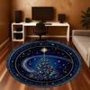 1PC Christmas tree starry night Office Round Area Rug, Under Office Chairs Bedroom Living Room Home Decor, Carpet for Office -1110141