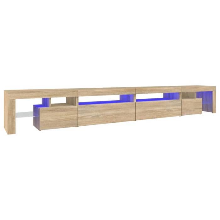VidaXL TV Stand with LED Lights Entertainment Center Storage Media Console Living Room Furniture Home 3152804