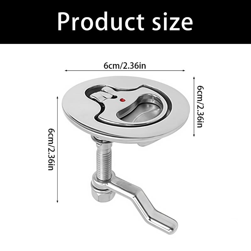Easy Install Keyless Flush Mount Floor Lock Flush Pull Latches for Hatches Access Panels Round Deck Hatches