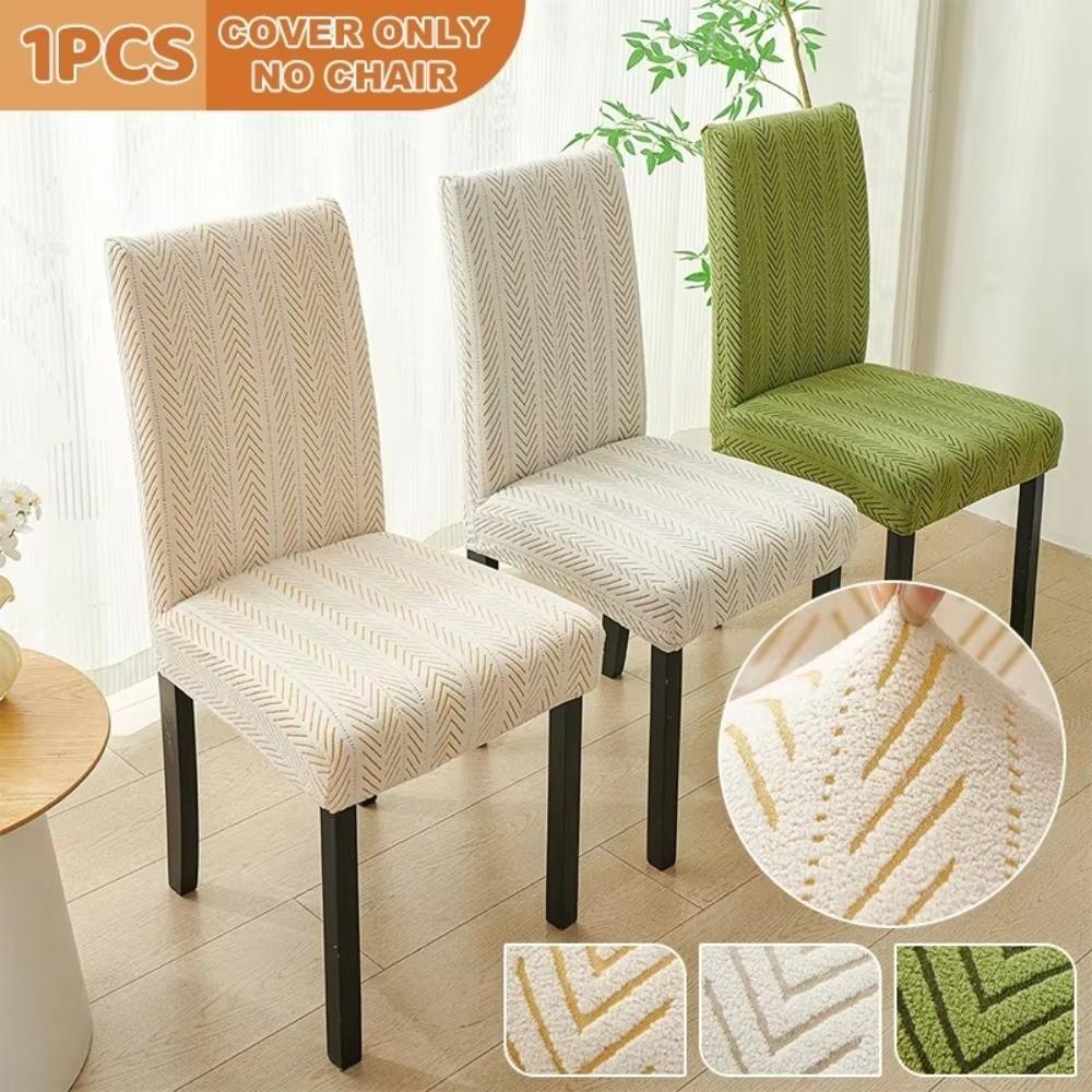 High Back Dining Chair Cover Elastic Spandex Slipcover Stretch Chair Cover Stretch Jacquard Kitchen Chair Cover Dining Room