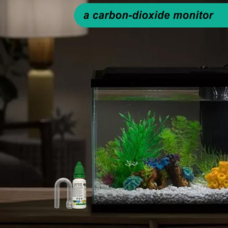 Aquatic Co2 Glass Drop Checker Fish Tank Test for Co2 Monitor Glass Drop Checker PH Long Term Indicator Monitor Tester Combinati