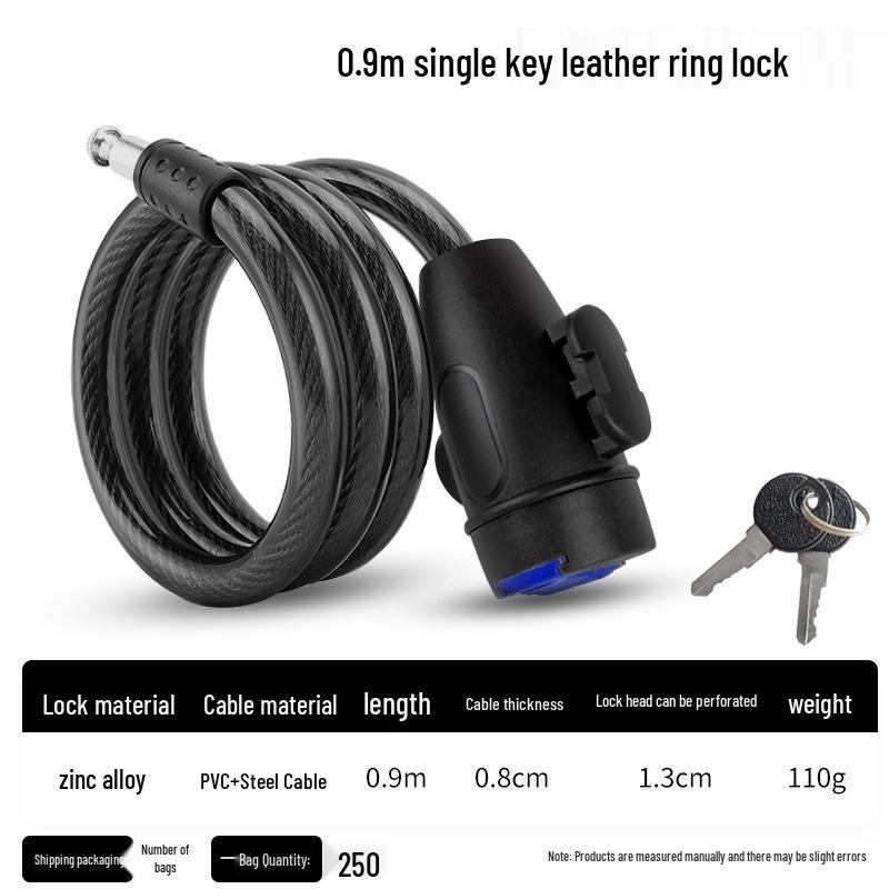 Electric Bike & Mountain Bike Anti-Theft Chain Lock: Portable and Secure Bicycle Battery Lock