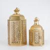 Set of 2 Ramadan Vintage Tower Temple Lanterns 15"&11''H Moroccan Decorative Candle Lantern for Garden Porch Shelf Parties Patio