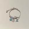 Ozean-Stil Perlenarmband mit Seestern- und Schildkröten-Anhängern für Unisex-Reisegeschenk