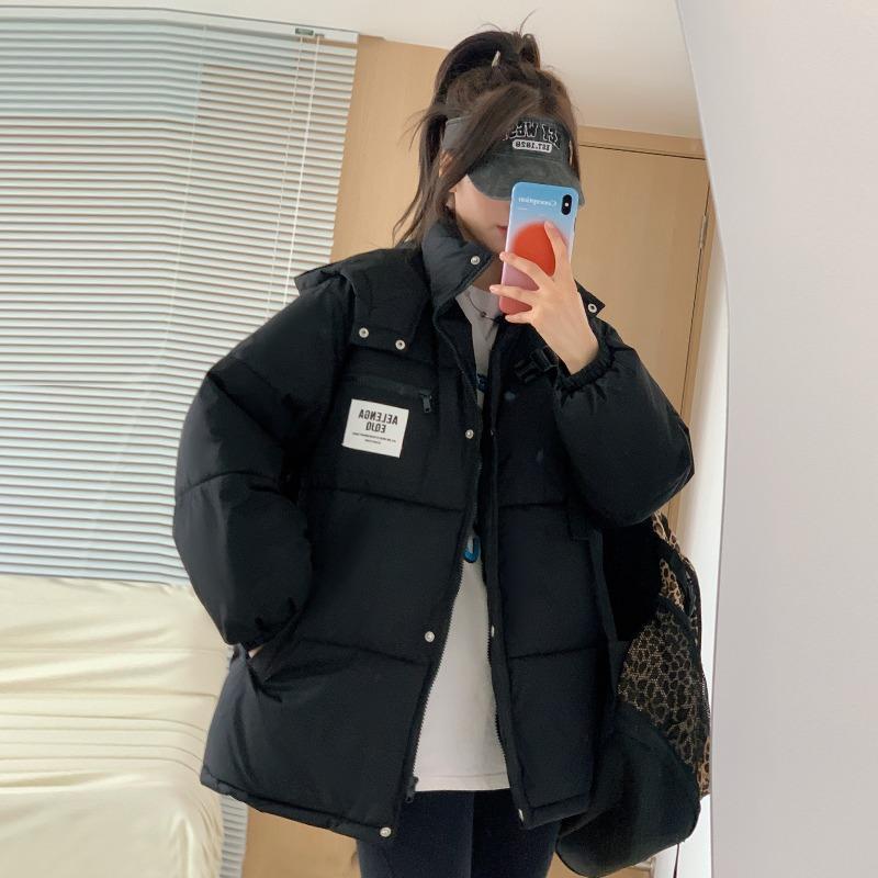

Корейская пуховая куртка для женщин, хлопковое пальто для нового студента, нежная и маленькая, зимняя стеганая куртка XL