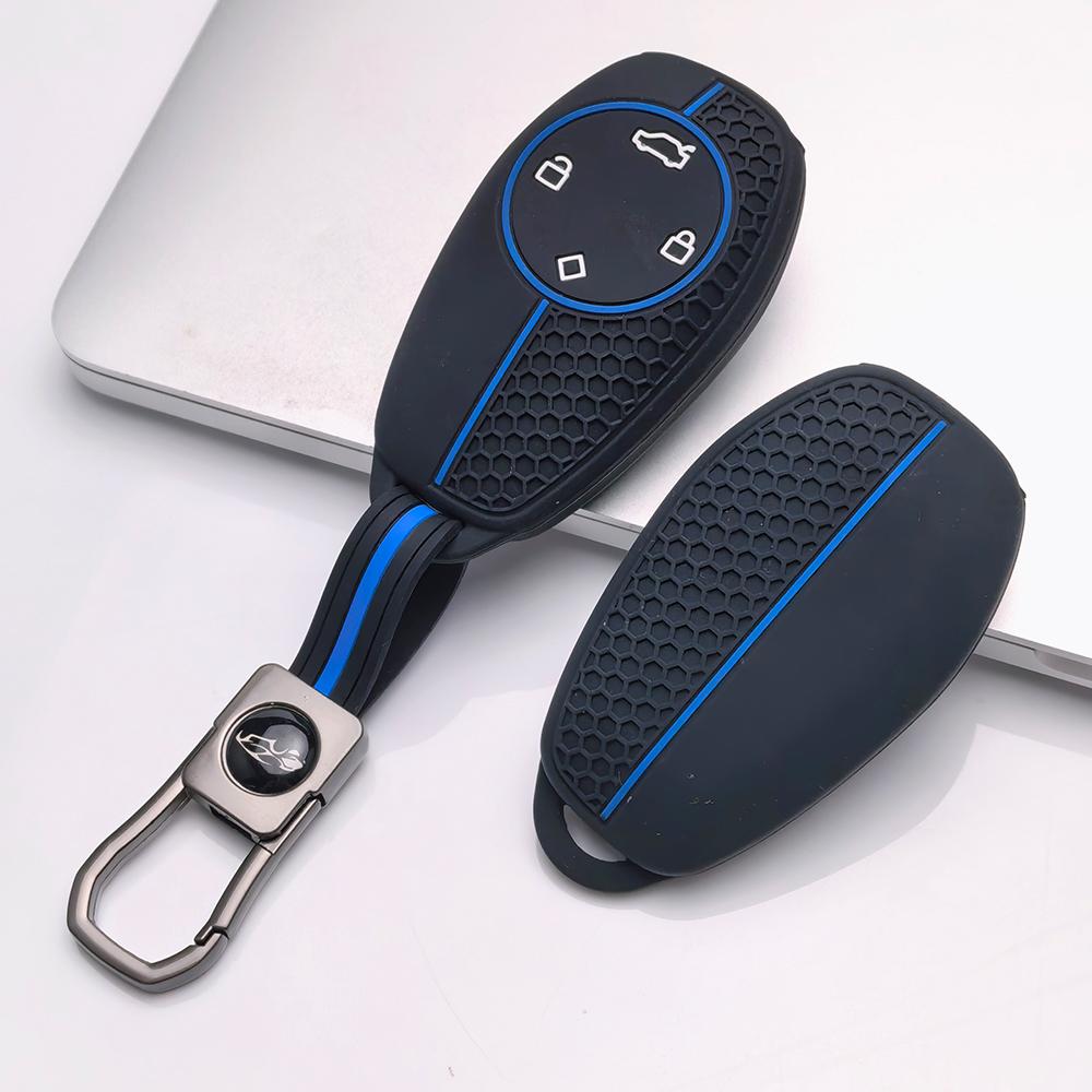 Key Fob Cover for Leapmotor T03 S01 C11 C01 with Keychain Anti-Scratch Shockproof Protective Shell Holder with Honeycomb Texture Shockproof Structure