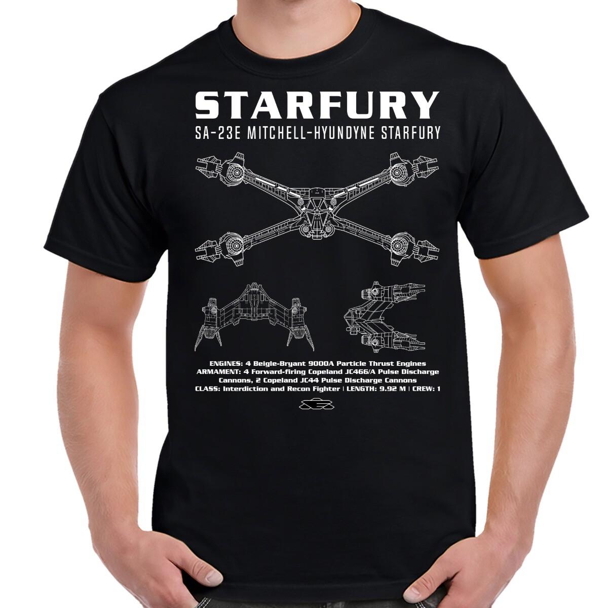 Babylon 5 Starfury Schematic Adult Shirt S