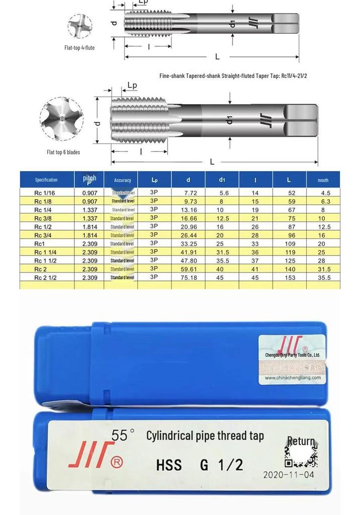 Thread Tap Set: US/UK Inch Machine, G RC PT NPT RP PF NPTF NPS