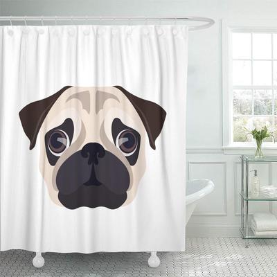 Cartoon Closeup Portrait Of The Domestic Dog Boxer Breed Shower Curtain 60x72inch 150x180cm Buy At A Low Prices On Joom E Commerce Platform