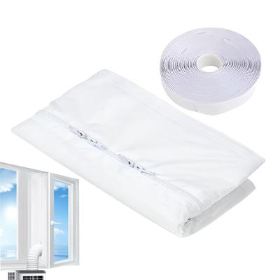 Window Sealing For Portable Air Conditioner 3/4M Flexible Cloth Sealing Plate Window Seals With With Zip And Adhesive Fast