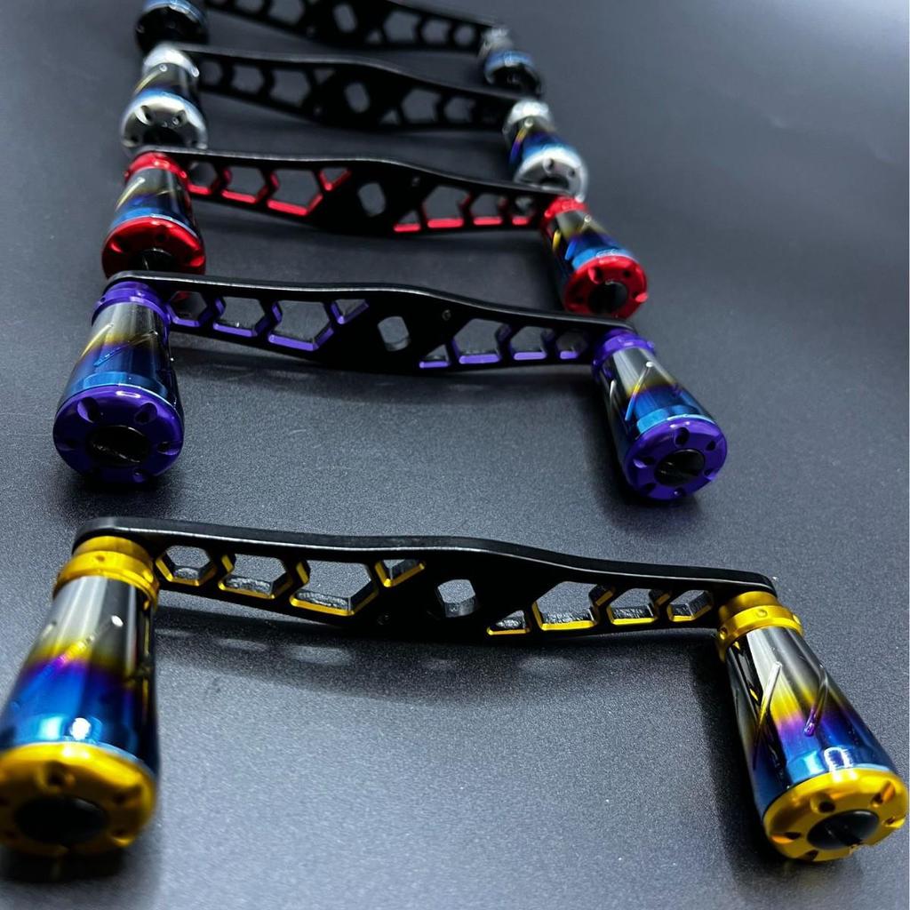 Dual-toned Aluminum Alloy Precision Water Drop Crank - Colorful Custom DIY Accessory with Smooth Operation and Color Plating