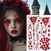 Halloween Face Rhinestone Stickers Scar Gem Stickers, Wound Body Art Cosplay Crystal Decals, Waterproof Self Adhesive Temporary Tattoo for Masquerade