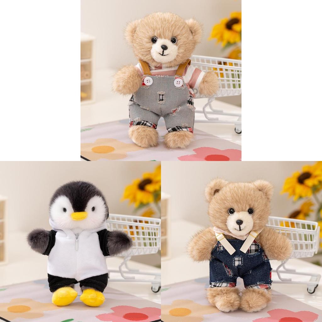 Cute Penguin And Bear Plush Toys With Soft Cotton Fill For Kids Birthday Gift