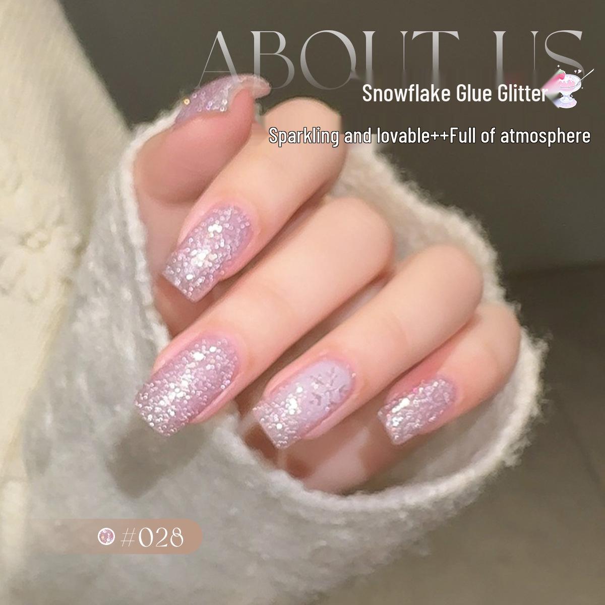 KaSi Snow Velvet 2026 Super Sparkle Glitter Gel Nail Polish - Winter Whitening Fine Glitter Nail Art Gel