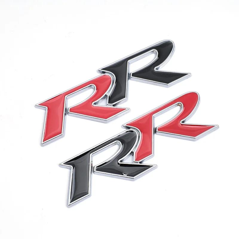 3D Metal RR Logo Car Stickers Emblem Trunk Badge Decals for RR Civic Mugen Accord Crv City Hrv