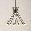 Lustre Sputnik en Laiton Style Moderne Mid-Century, Suspension 9 Lumières Style Stilnovo, Luminaire Plafonnier Étoilé de Luxe pour Décoration de Salon Salle à Manger