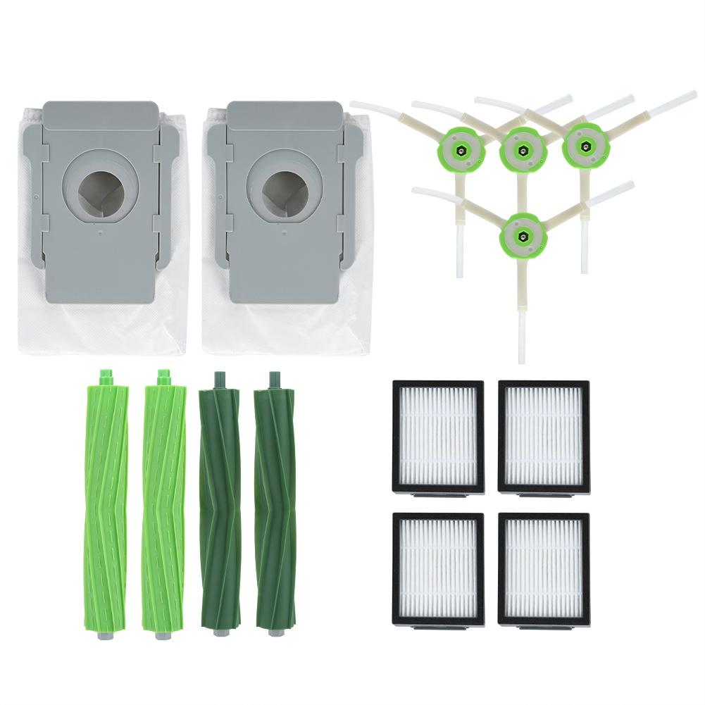 Main Brush Side Brush Filter Dust Bag Kit Replacement Fit for Roomba I7 E5 E6