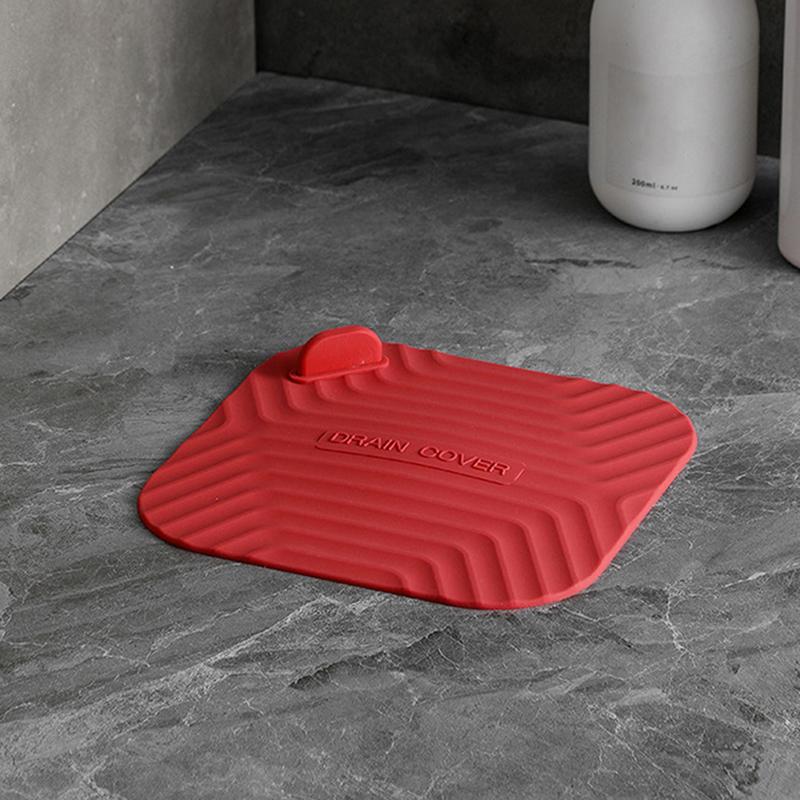 Anti-blocking Silicone Floor Drain Cover For Bathroom Anti-hair Cockroach-proof Floor Drain Pad Sewer Pipe Deodorant Mat