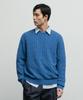 BLANKROOM Cable Knit_Denim Blue