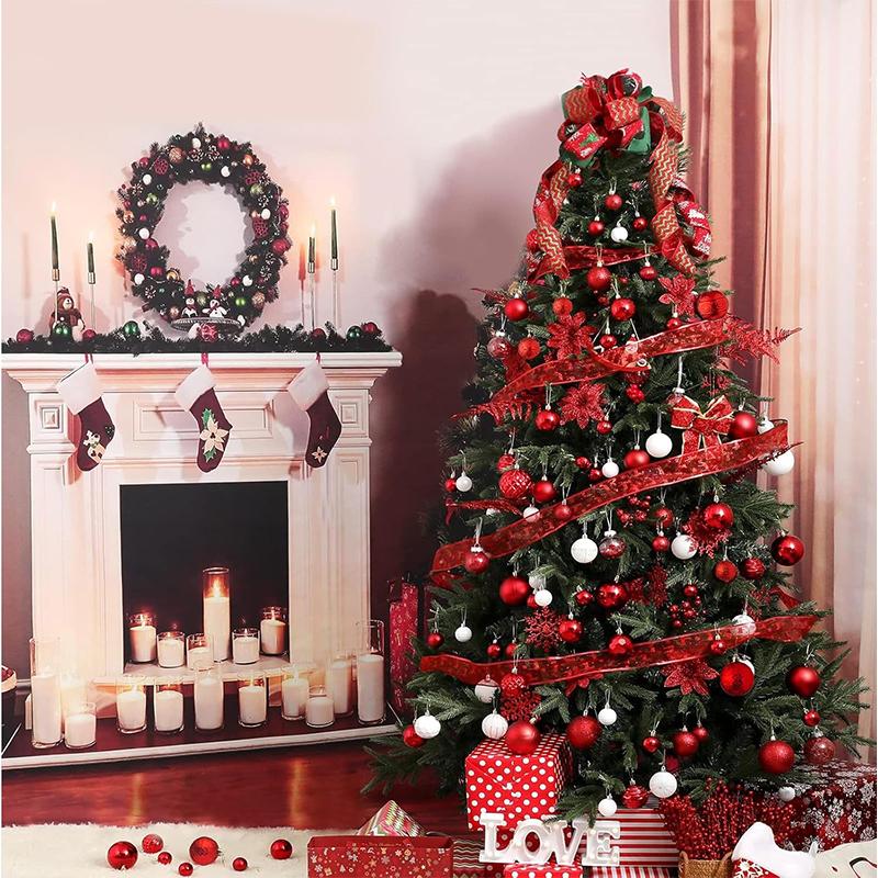 30Pcs Christmas Ball Decoration Acrylic Plastic Christmas Tree Ornaments Hanging Balls for Home Party Holiday 2026 Navidad Decor