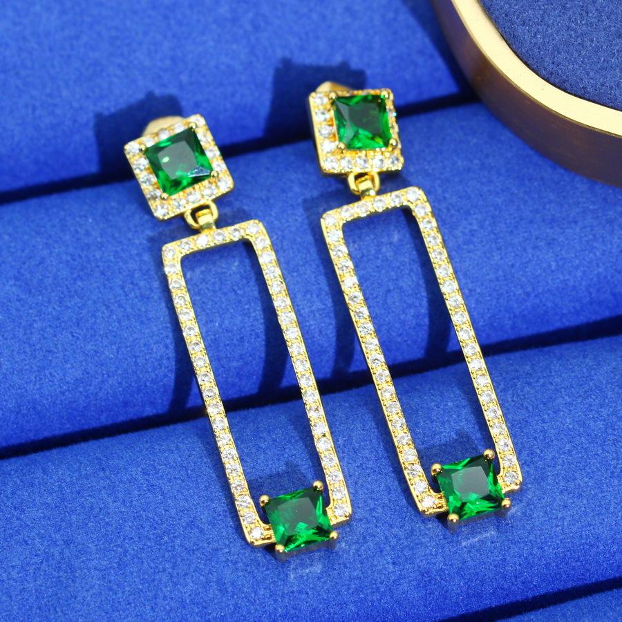 Jewelry European and N Anti Allergic Zircon Necklace Earring Jewelry Set