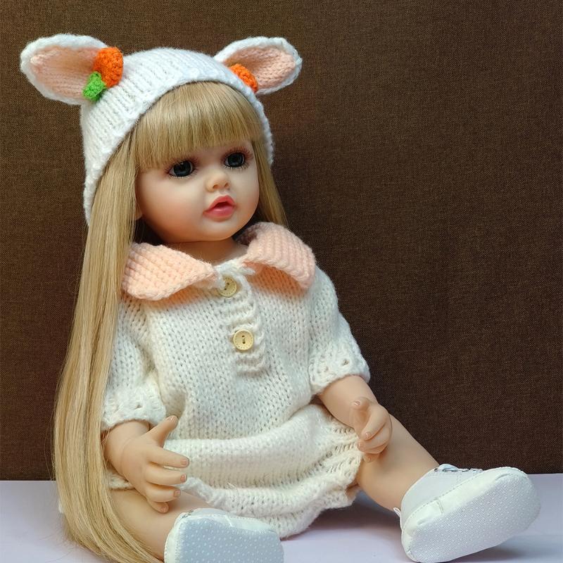 22palcová Fantasy Batole Reborn Panenka Betty 55cm Silikonové Celé Tělo Vodotěsná Panenka Novorozeného Miminka Realistická Dětská Hračka Panenky pro Dívky Dětský Sváteční Dárek
