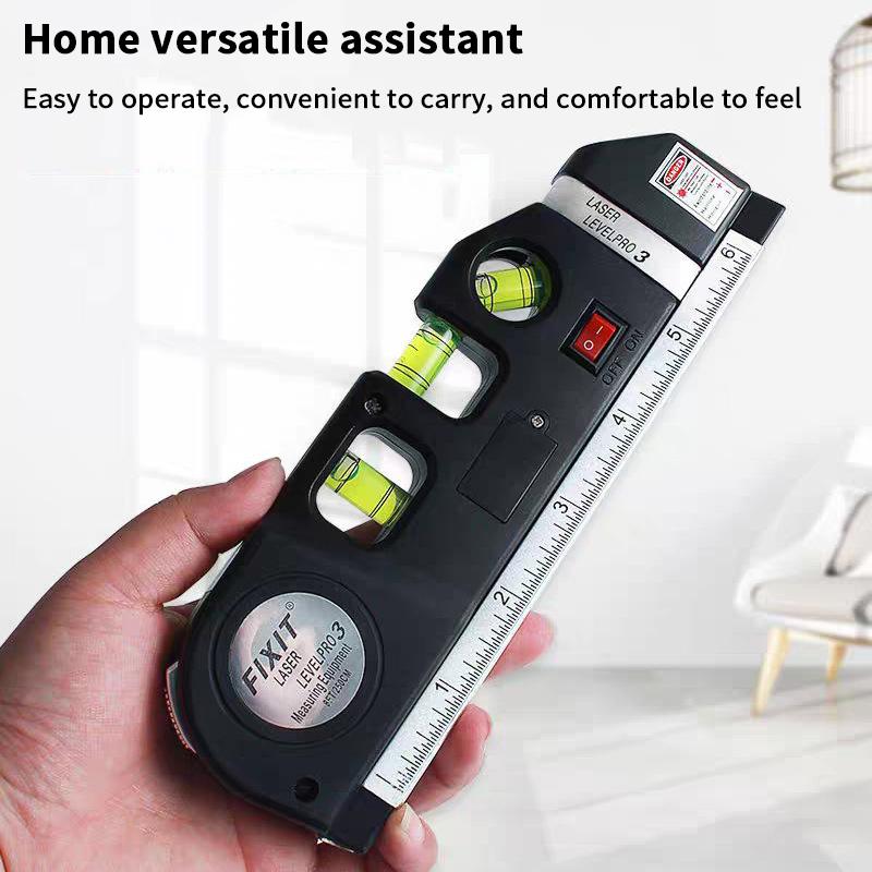 Laser Wasserwaage Linienwerkzeug Mehrzweck Laser Wasserwaage Set Standard Kreuzlinienlaser Maßband Lineal Mit Metall Stativständer