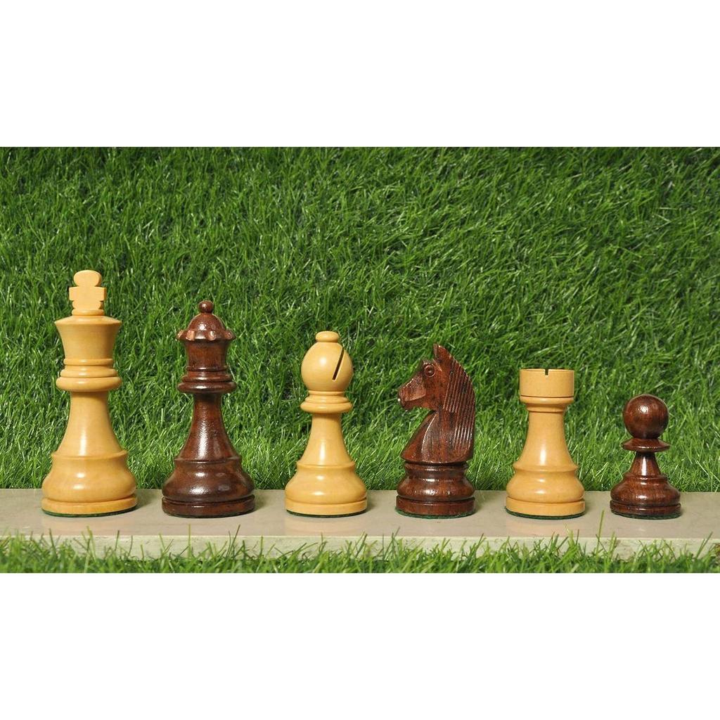 Wooden Chess Pieces Only 32 Chessmen and 2 Extra Queens Made of Boxwood and Rosewood for Tournament and Professional Players.