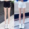 2025 Women's High-Waist Black Summer Shorts - New Korean Style, Fashionable, Tight & Elastic Hot Pants