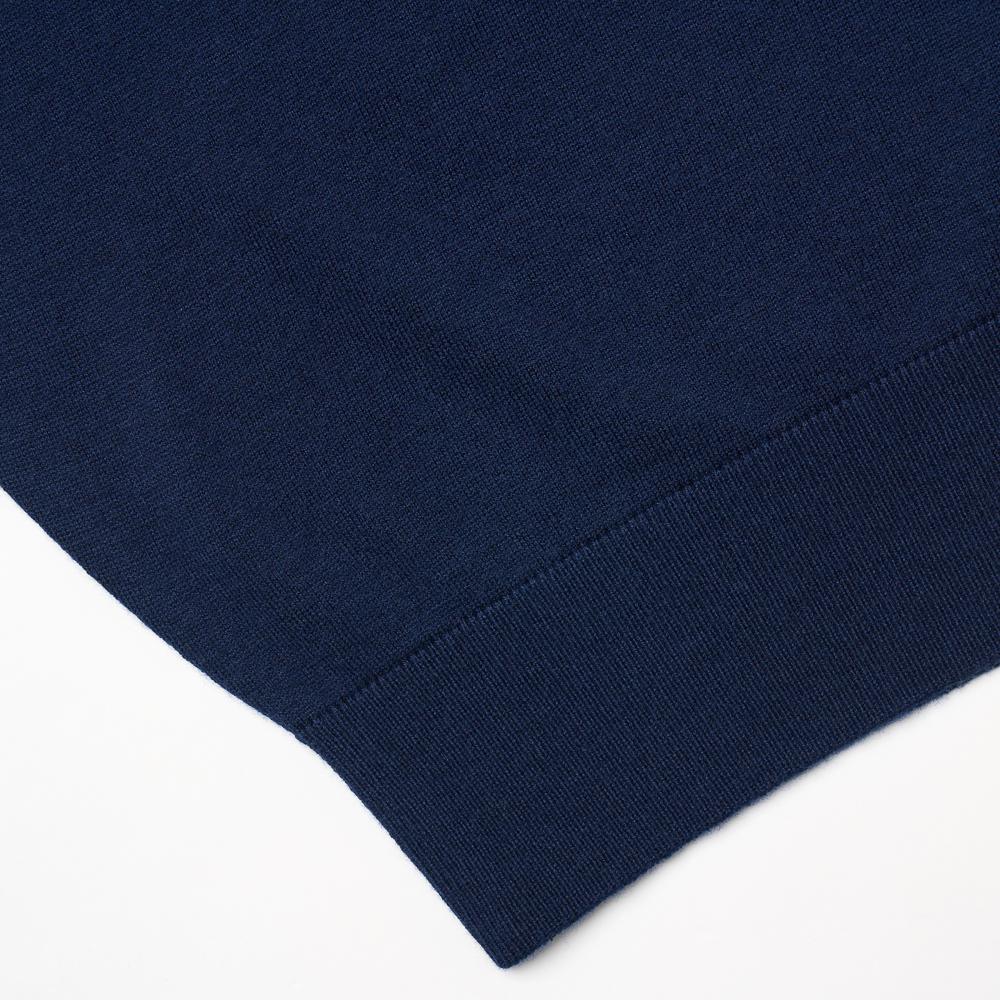 Berno 25Ss Cashtouch Long Sleeve Polo Knit Dark-Navy