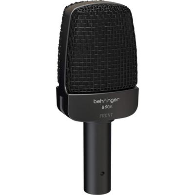 Behringer dynamický mikrofon Super kardioidní charakteristika Low Boost Přepínatelná brašna Adaptér na mikrofonní stojan součástí balení B 906 Černý řez/plochý/vysoký