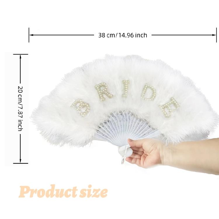 Wedding Essential 21 Feather Foldable Accessory Bridal Feather Fan Perfect For Photography And Guest Comfort
