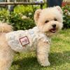 Thin Breathable Dog Cooler Clothes Cotton Cat Dress Fashion Pet Flying Sleeves Skirt  Outdoor
