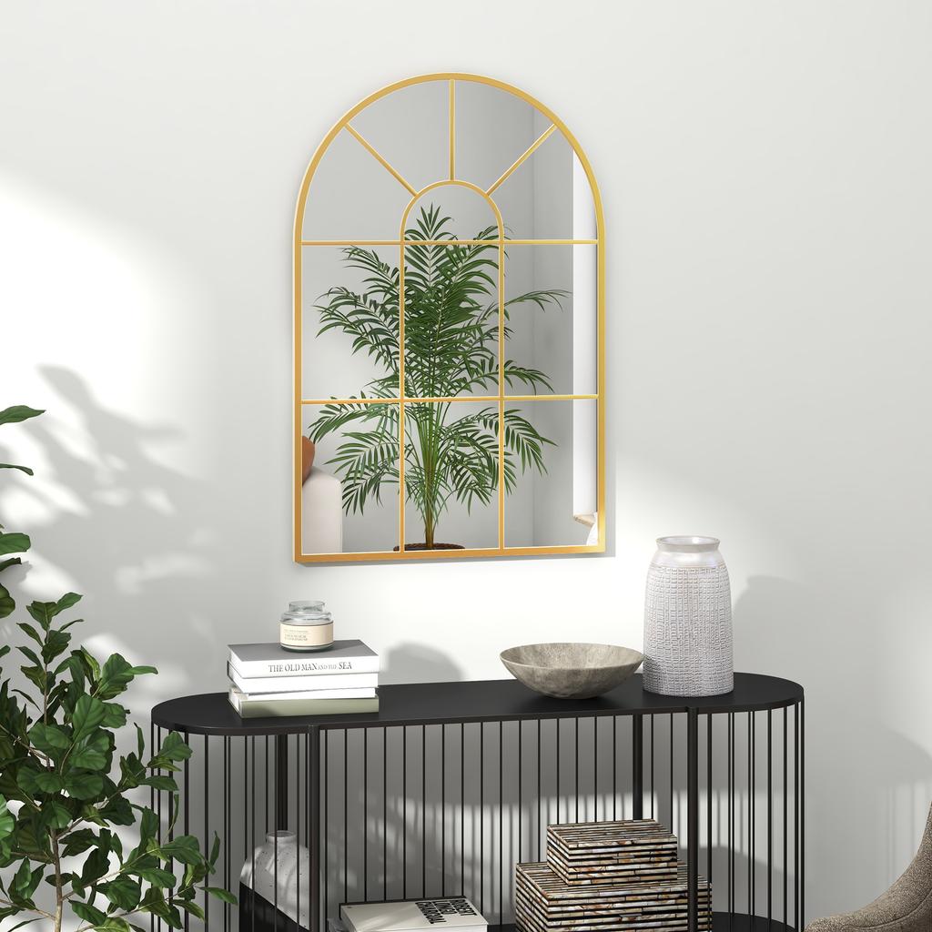Καθρέφτης με Καμάρα και Πλέγμα 90 X 61cm - Χρυσή Απόχρωση