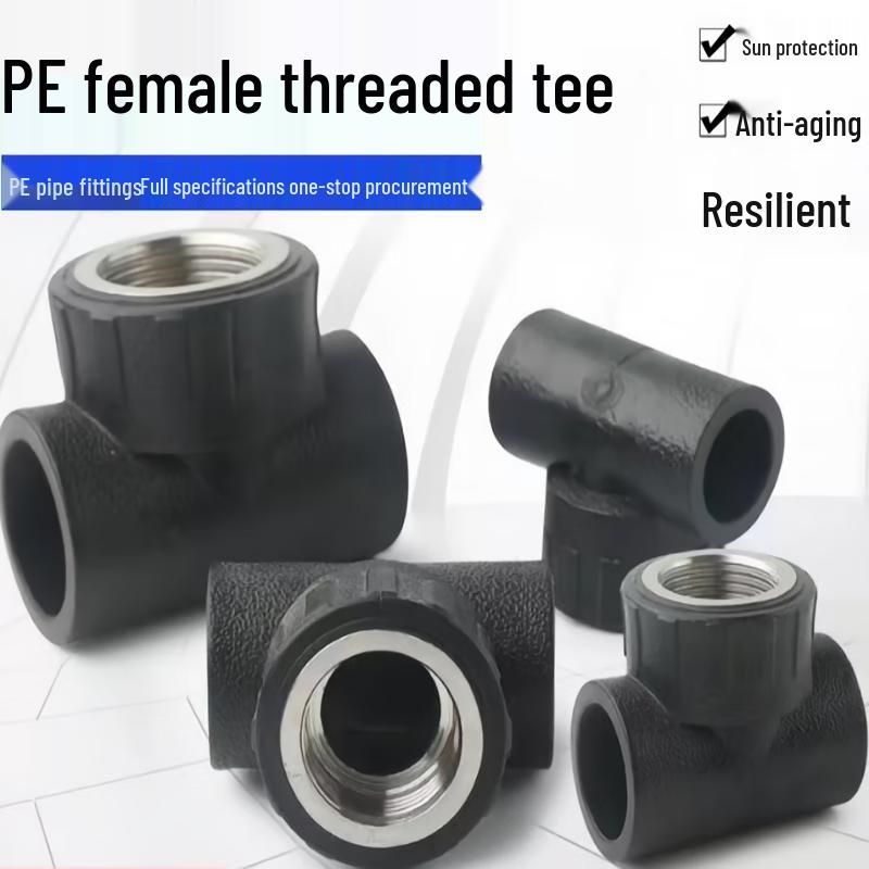 Tieluowei PE Socket Fusion Internal Thread Tee Fitting