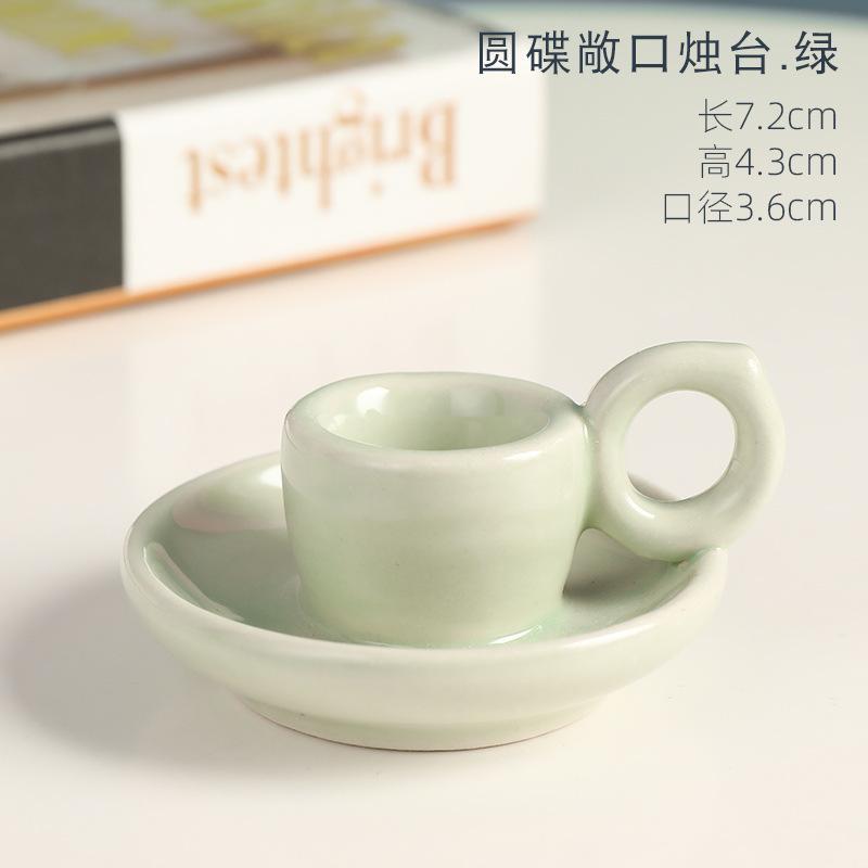 2025 Новые керамические ручные подсвечники, украшения для фотосъемки, украшение дома, подсвечник, домашние бытовые керамические украшения 1 шт.