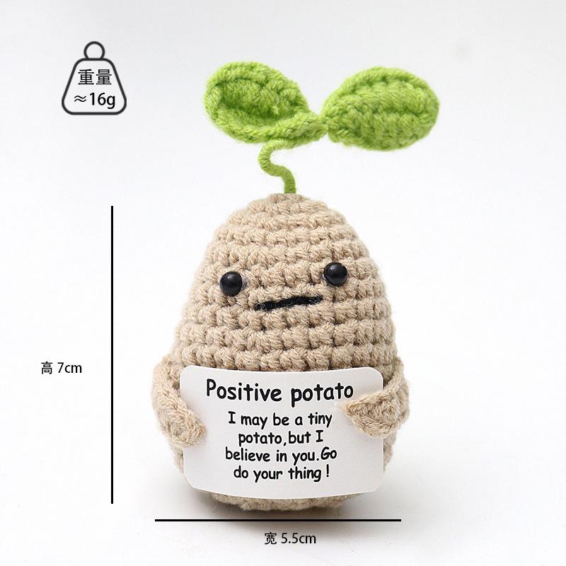 Crochet Emotional Support Crochet New Knitted Positive Animal Funny Gifts for Friend Table Bookshelf Decoration