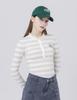 DOYOUKNOWMC Bold Stripe Light Green Henley Neck Knit