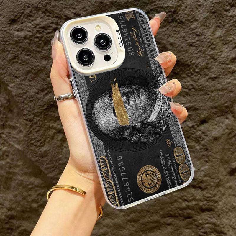 New Cool 100 Dollar Bank Note Phone Case For iPhone 16 PRO 17 15 14 13 12 11 Pro Max 16E IPHONE Air Minimalism Shockproof Cover