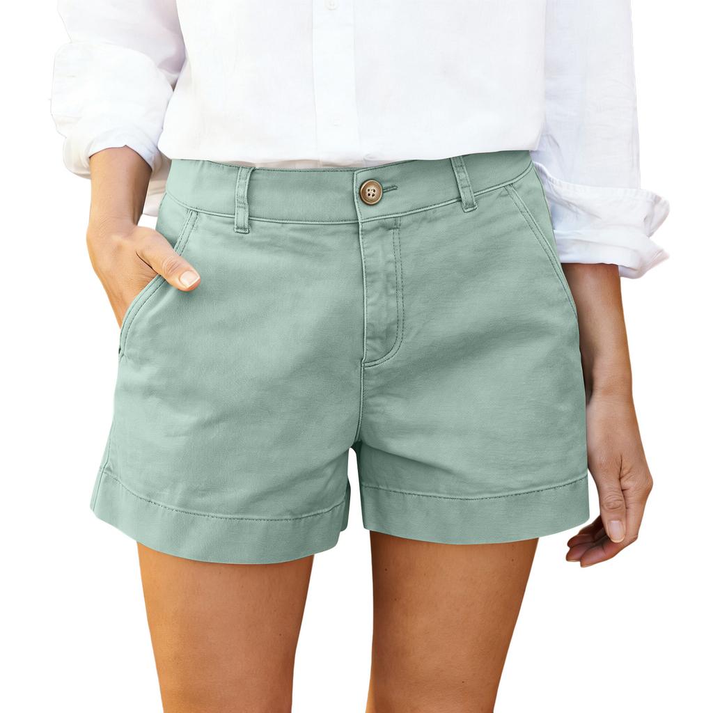 Pantalones Cortos de Mujer con Bolsillos, Pantalones Cortos Casuales