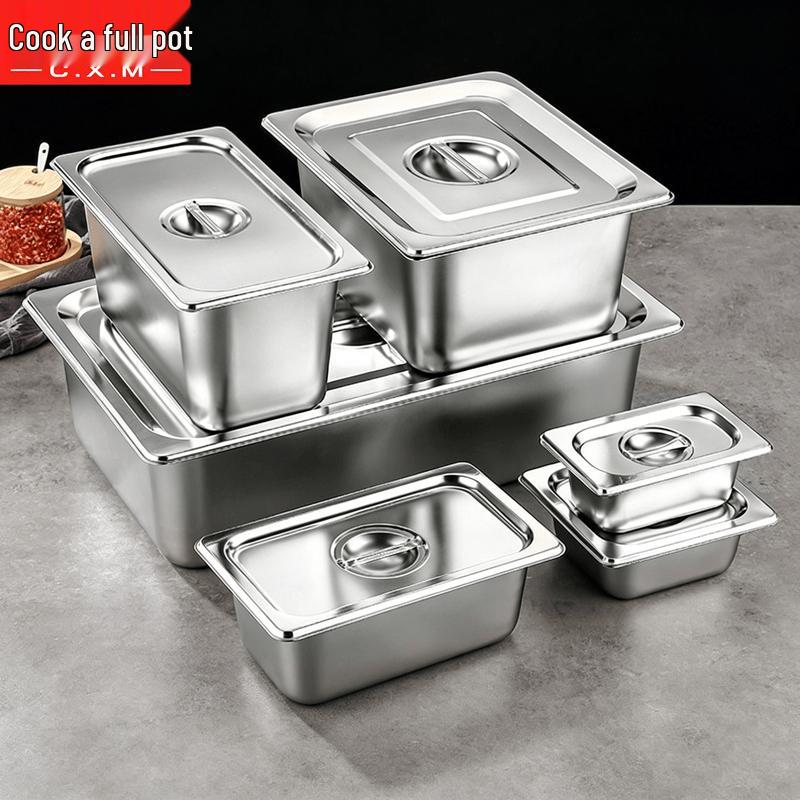 Chuixiaoman 304 Stainless Steel Rectangular Food Pan