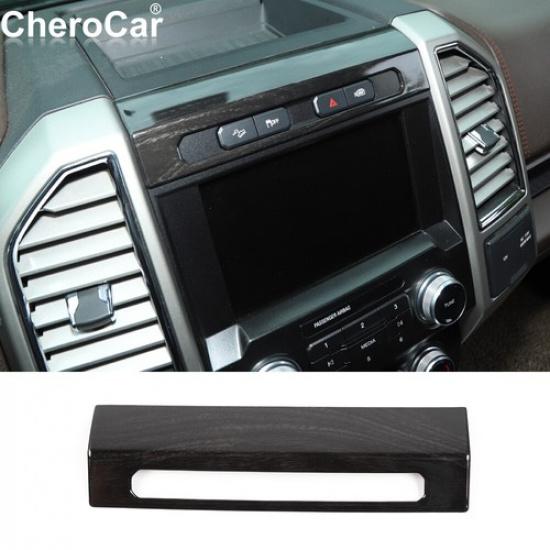 

Emergency Light Switch Panel Cover Frame Trim for For Ford F150 Black Wood Grain