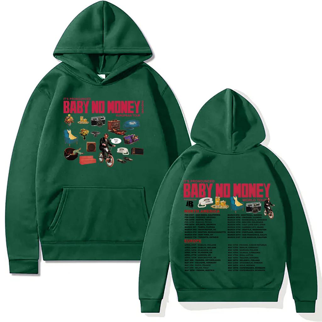 Bbno$ New Hoodies It's Pronounced Baby No Money European Tour 2025 Sweatshirt Men Women Pullovers Harajuku Creative Fall Clothes