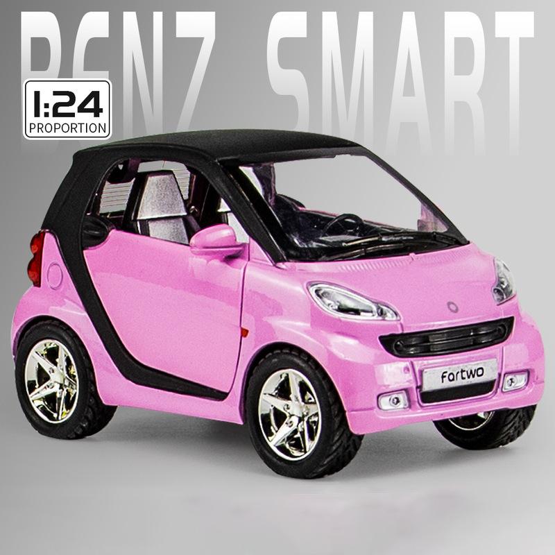 1/24 Slitina Auto Smart Fortwo Kovový Die Cast Hračka Simulační Model Auta Vozidla Sběratelská Ozdoba Dětská Auta Hračky Vánoční Dárky
