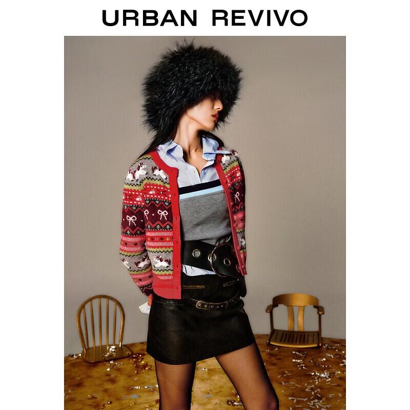 

Women s Fair Isle Colorblock Jacquard Knit Cardigan M